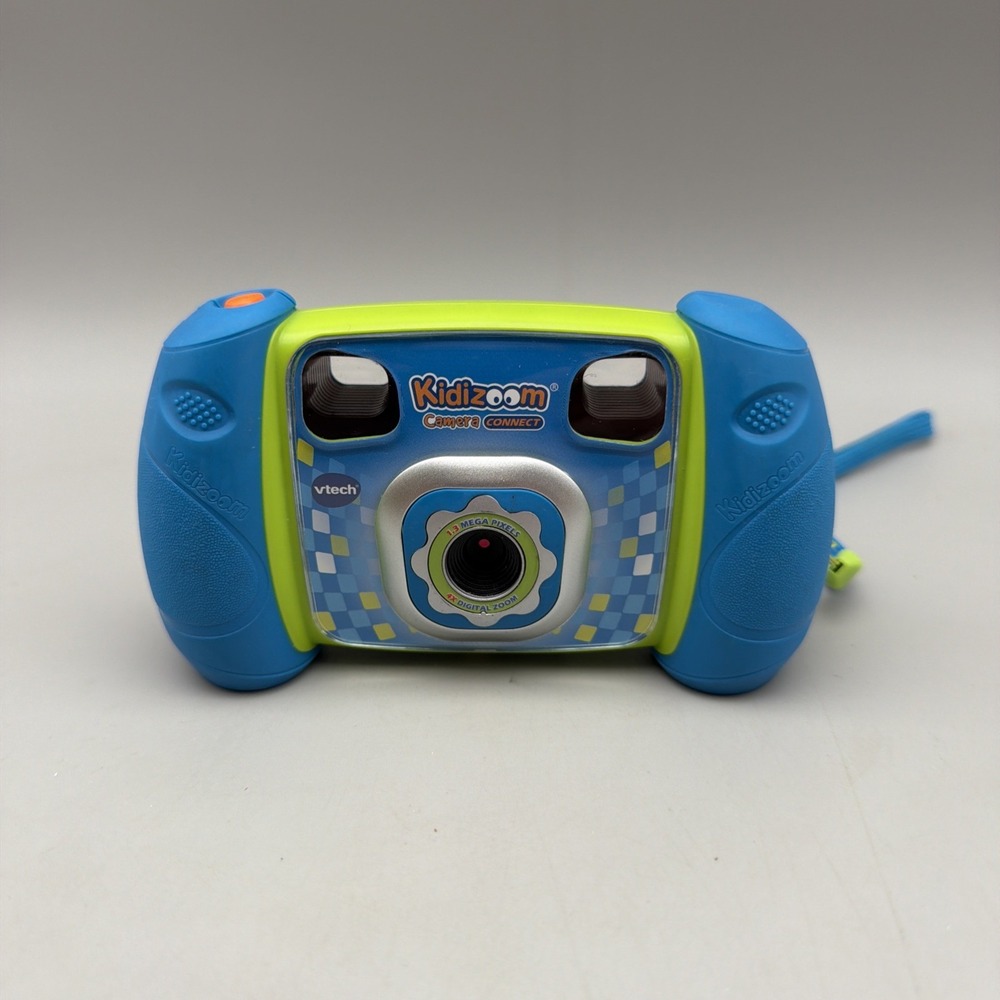 VTech Kidizoom Camera Connect Blue & Green 1.3MP 4x Zoom Tested Works Great Used